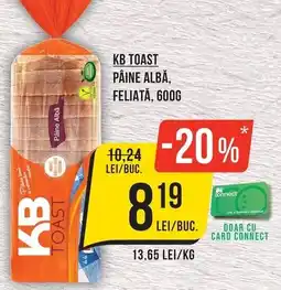 Mega Image kb toast pâine albă, feliată Ofertă