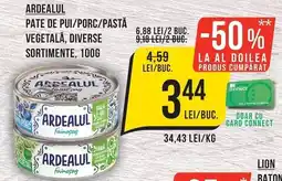 Mega Image Ardealul pate de pui/porc/pastă vegetală, diverse sortimente Ofertă