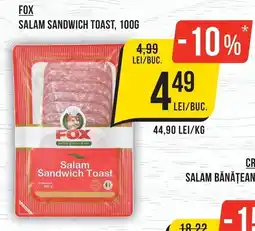 Mega Image Fox salam sandwich toast Ofertă