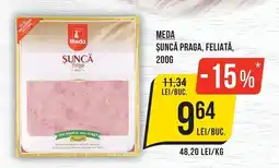 Mega Image Meda șuncă praga, feliată Ofertă