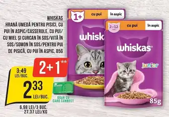 Whiskas hrană umedă pentru pisici