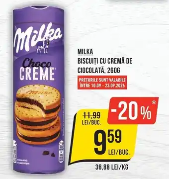 Mega Image Milka biscuiti cu cremă de ciocolată Ofertă