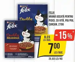Mega Image Felix hrană uscată pentru pisici, cu vită, pui/pui, curcan Ofertă