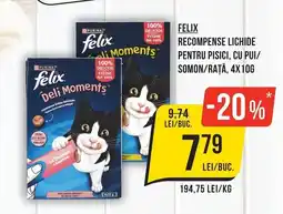 Mega Image Felix recompense lichide pentru pisici, cu pui/somon/rată Ofertă