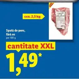 Lidl Spată de porc fără os Ofertă