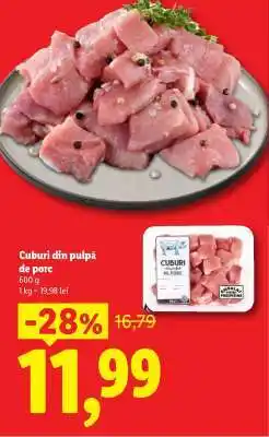 Lidl Cuburi din pulpă de porc Ofertă