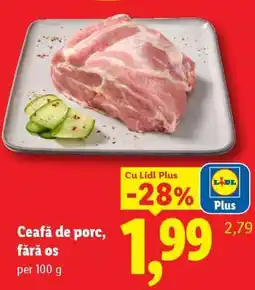 Lidl Ceafă de porc fără os Ofertă