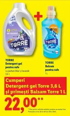 Lidl Torre Detergent gel și Balsam Ofertă
