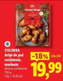 Lidl CULINEA Aripi de pui secționate, marinate Ofertă
