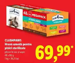 Lidl CLUB4PAWS Hrană umedă pentru pisici sterilizate Ofertă
