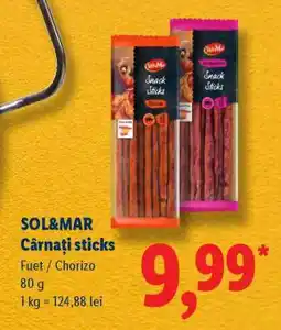 Lidl SOL&MAR Cârnați sticks Ofertă