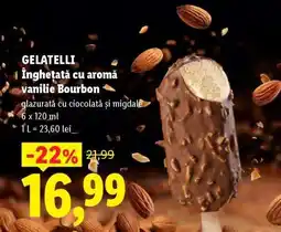 Lidl GELATELLI Înghețată cu aromă vanilie Bourbon Ofertă