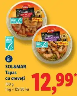 Lidl SOL&MAR Tapas cu creveți Ofertă