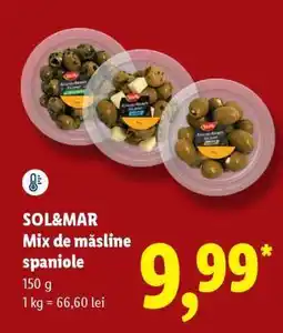 Lidl SOL&MAR Mix de măsline spaniole Ofertă