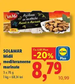 Lidl SOL&MAR Midii mediteraneene marinate Ofertă