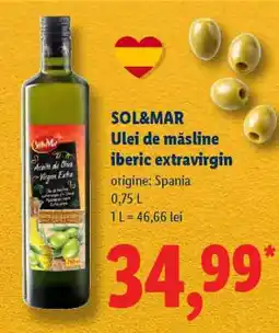 Lidl SOL&MAR Ulei de măsline iberic extravirgin Ofertă