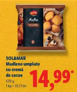 Lidl SOL&MAR Madlene umplute cu cremă de cacao Ofertă