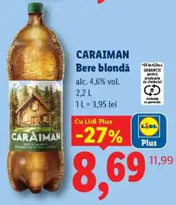 Lidl CARAIMAN Bere blondă Ofertă