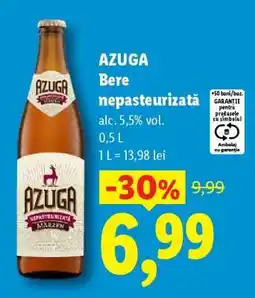 Lidl AZUGA Bere nepasteurizată Ofertă
