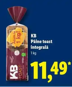 Lidl KB Pâine toast integrală Ofertă