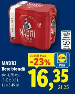 Lidl MADRI Bere blondă Ofertă