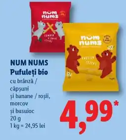 Lidl NUM NUMS Pufuleți bio Ofertă