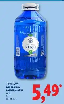 Lidl TERRAQUA Apă de masă natural alcalină Ofertă