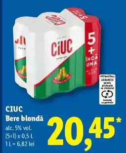 Lidl CIUC Bere blondă Ofertă