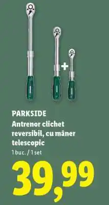 Lidl PARKSIDE Antrenor clichet reversibil, cu mâner telescopic Ofertă