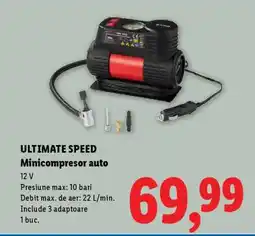 Lidl ULTIMATE SPEED Minicompressor auto Ofertă