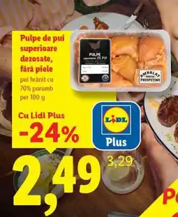 Lidl Pulpe de pui superioare dezosate fără piele Ofertă