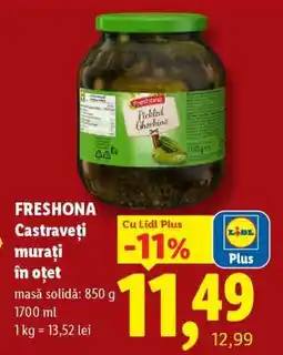 Lidl Freshona Castraveți murați în oțet Ofertă