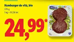 Lidl Hamburger de vită, bio Ofertă