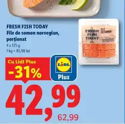 Lidl FRESH FISH TODAY File de somon norvegian, porționat Ofertă