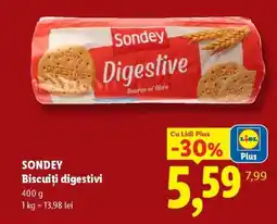 Lidl Sondey Biscuiți digestivi Ofertă