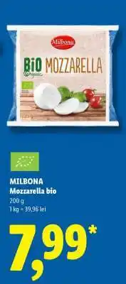 Lidl Milbona Mozzarella bio Ofertă