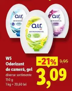 Lidl W5 Odorizant de cameră, gel Ofertă