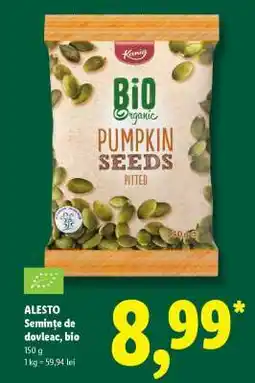 Lidl ALESTO Semințe de dovleac, bio Ofertă