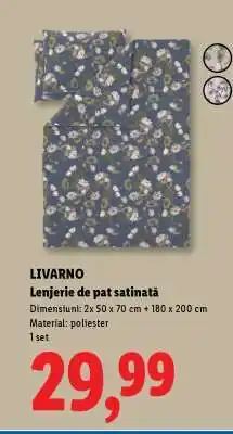 Lidl LIVARNO Lenjerie de pat, satinată Ofertă