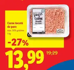 Lidl Carne tocată de porc Ofertă