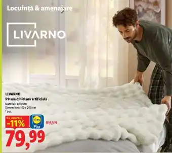 LIVARNO Pătură din blană artificială