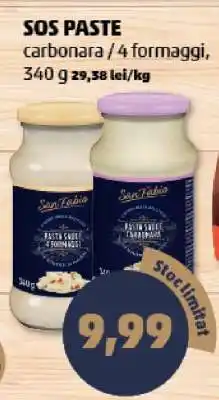 Penny SOS PASTE carbonara / 4 formaggi Ofertă