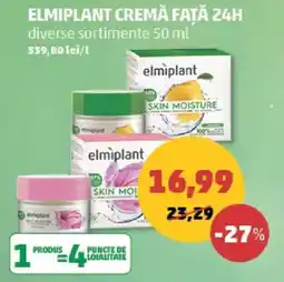 Penny ELMIPLANT CREMĂ FAȚĂ 24H Ofertă
