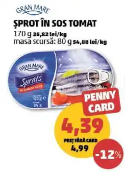 Penny Sprot în sos tomat Ofertă