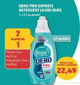 Penny DERO PRO EXPRESS DETERGENT LICHID RUFE Ofertă