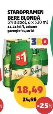 Penny STAROPRAMEN Bere blondă Ofertă