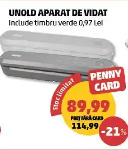 Penny UNOLD APARAT DE VIDAT Ofertă