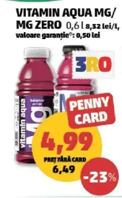 Penny VITAMIN AQUA MG / MG ZERO Ofertă