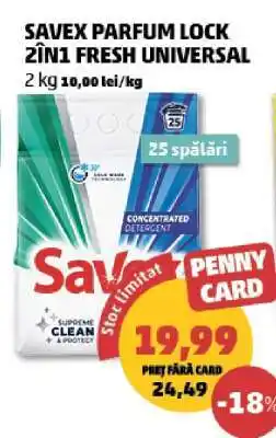Penny SAVEX PARFUM LOCK 2ÎN1 FRESH UNIVERSAL Ofertă