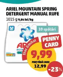 Penny ARIEL MOUNTAIN SPRING DETERGENT MANUAL RUFE Ofertă